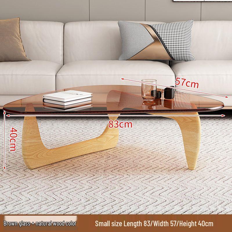 Modern Nordic Glass Coffee Table - Light Luxury Designer Tea Table for Small Living Rooms and Apartments