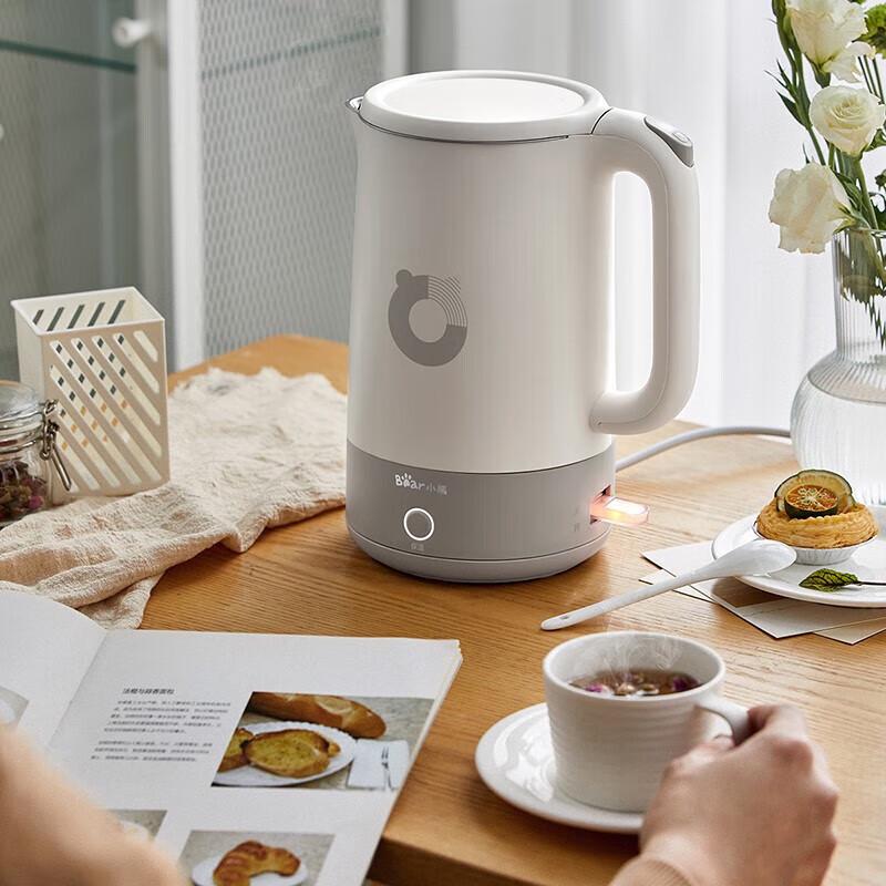 Bear 1.7L Stainless Steel Electric Kettle CN plug (adapter included)