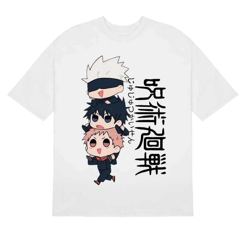 

Аниме Магическая битва Мужская Женская Летняя Футболка Оверсайз Ретро Принт Милая Короткий Рукав Повседневная Удобная Оверсайз Харадзюку Y2k S