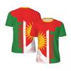 Kurdish Flag Print T-shirt for Men Football Sport Street Casual Short Sleeve O-neck T Shirts Run Summer Fashion Kurds Tee Top