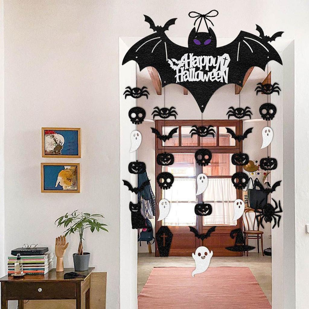 Halloween Bats Wall Decor Bat Door Hangable Sign Decorations Home Decor For Haunted House Porches Fireplaces Party Porch