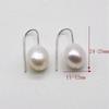 Baroque Pearl Earrings Natural White Freshwater Pearl 925 Silver Hook Short Pendant Women's Earrings Irregular Pearl Jewelry