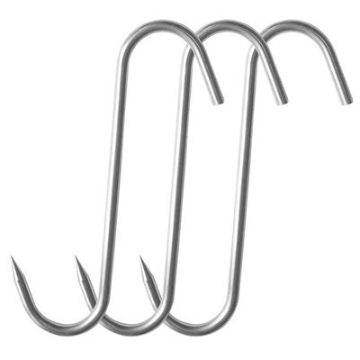 10Pcs Ganchos S de Aço Inoxidável com Ponta Afiada Utensílio Cabide de Carne