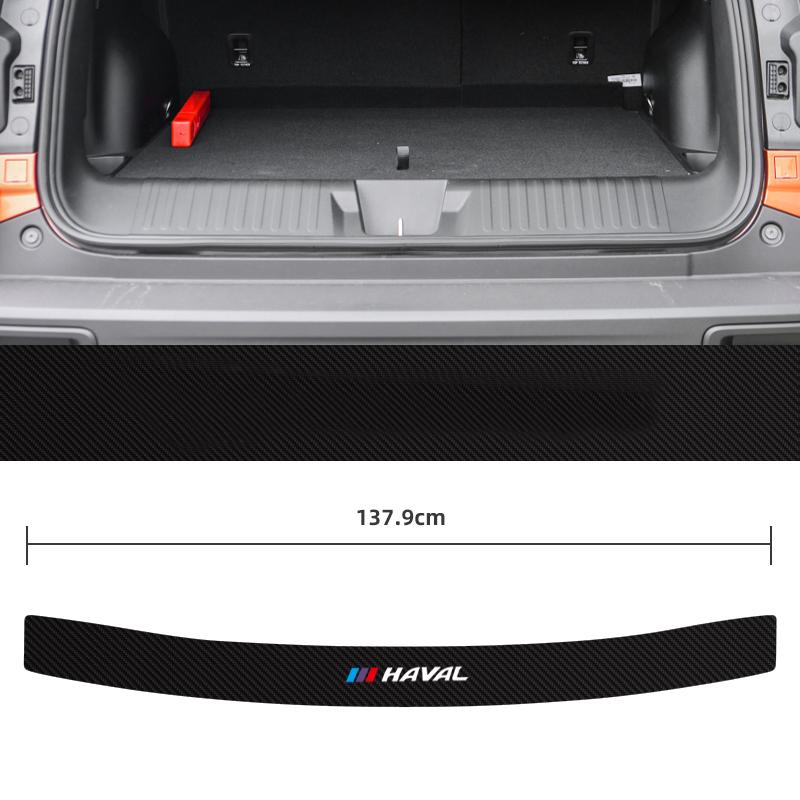 

For Haval Dargo Car Door Sill Leather Stickers Rotection Plate Carbon Fiber Threshold Rear Bumper Trunk Accessories