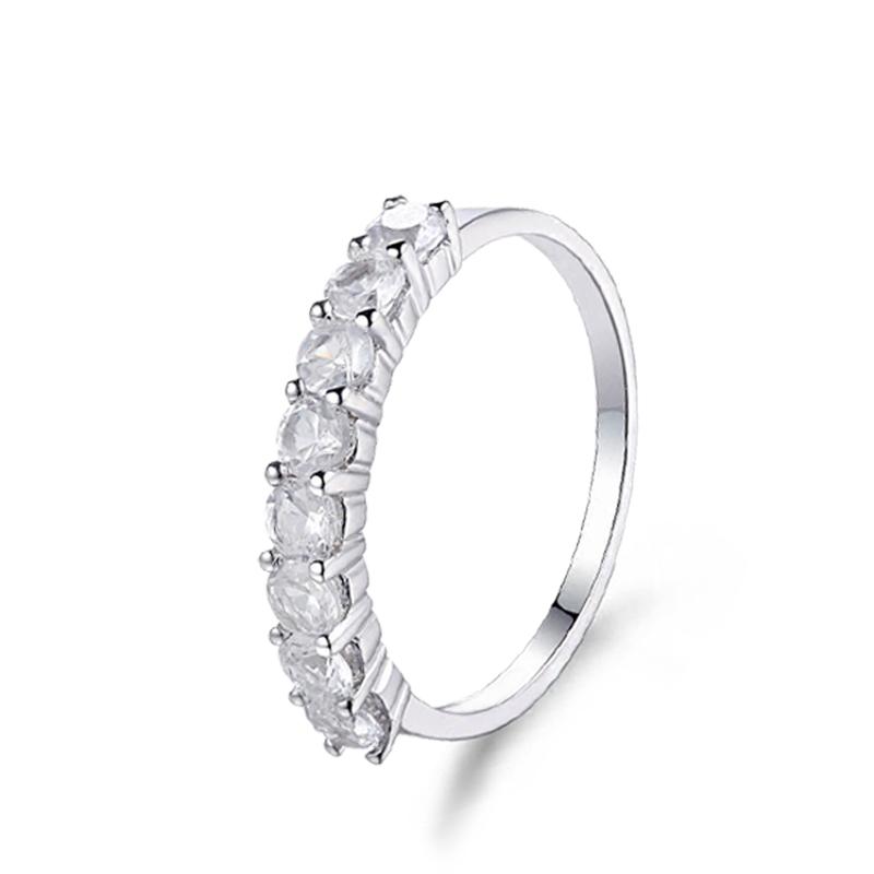 New Design Fashion Pink Silver Color Aesthetic Promise Ring for Women Party Gift Jewelry Wholesale R4324a