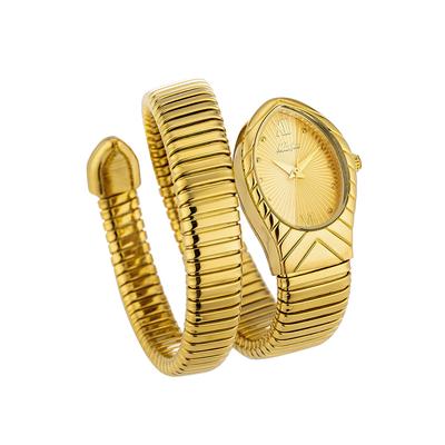 MISSFOX Snake Watch for Women Luxury Unique Dial Stainless Steel Quartz Wristwatch Fashion Lady Dress Jewelry
