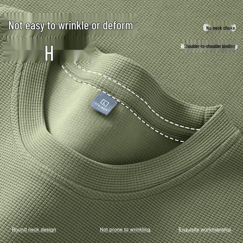 Jeanswest Men's Waffle Knit Long-Sleeve T-Shirt