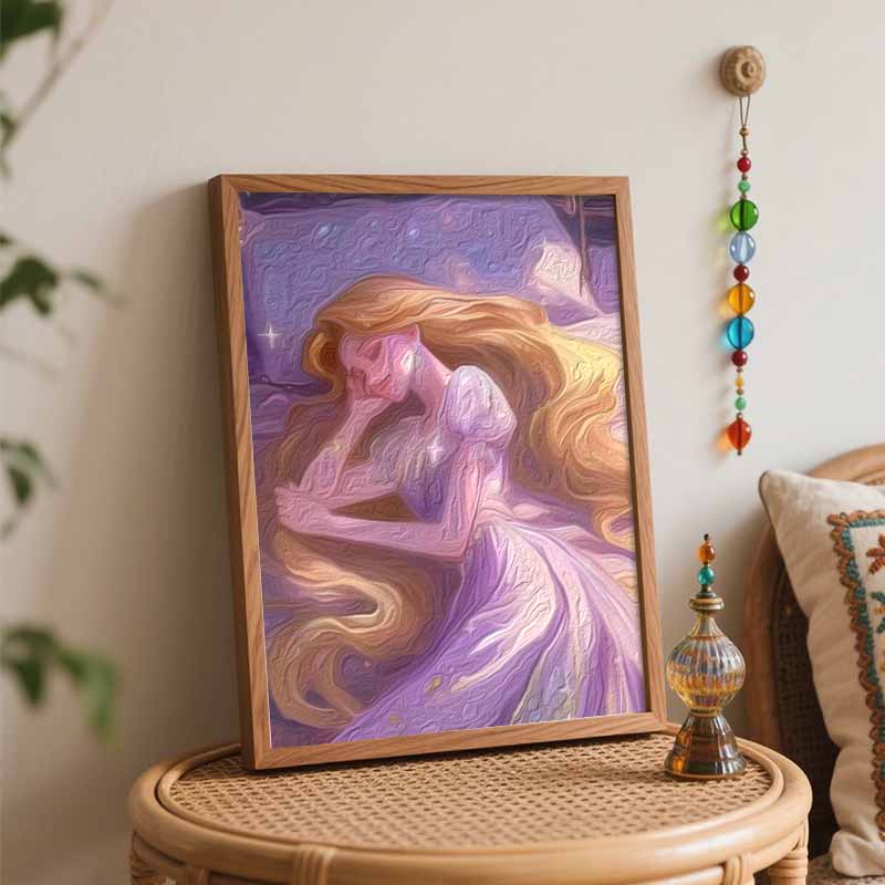 Disney animation digital oil painting Rapunzel diy handpainted coloring painting home decoration wall art gift for bedroom living room
