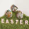 Patchwork Vilten Paasei Huis DIY Kit Bloemen Lente Festival Feest DIY Kinder Cadeau 2026 Fijne Paasdag Huis Decoratie+