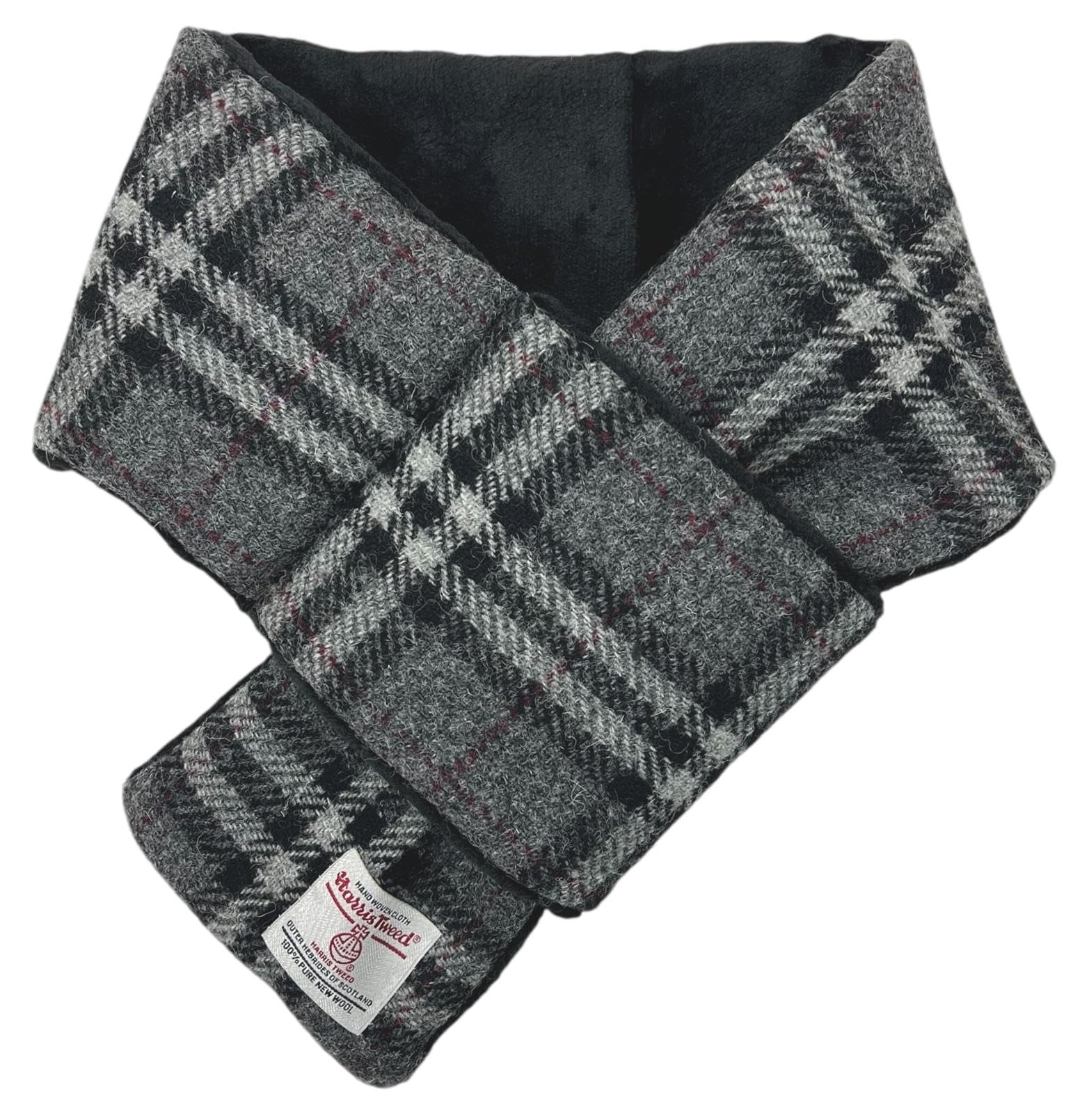 

Короткий шарф Sleeping Sheep Harris Tweed с вставкой из боа, Шарф, Утепленный, Унисекс, На флисовой подкладке, Чехол, Подкладка, (Черный, Белый, Красный, CK)