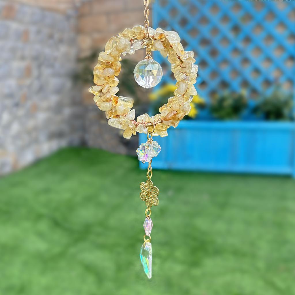 Heimdekoration hochwertiges Gefühl Autoanhänger Autorückspiegel Kristallanhänger Natur-Originalsteinanhänger