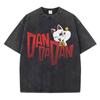Vintage Washed Dandadan Japanese Anime T-shirt Men Women Harajuku Cartoon Short Sleeve Oversized T Shirts
