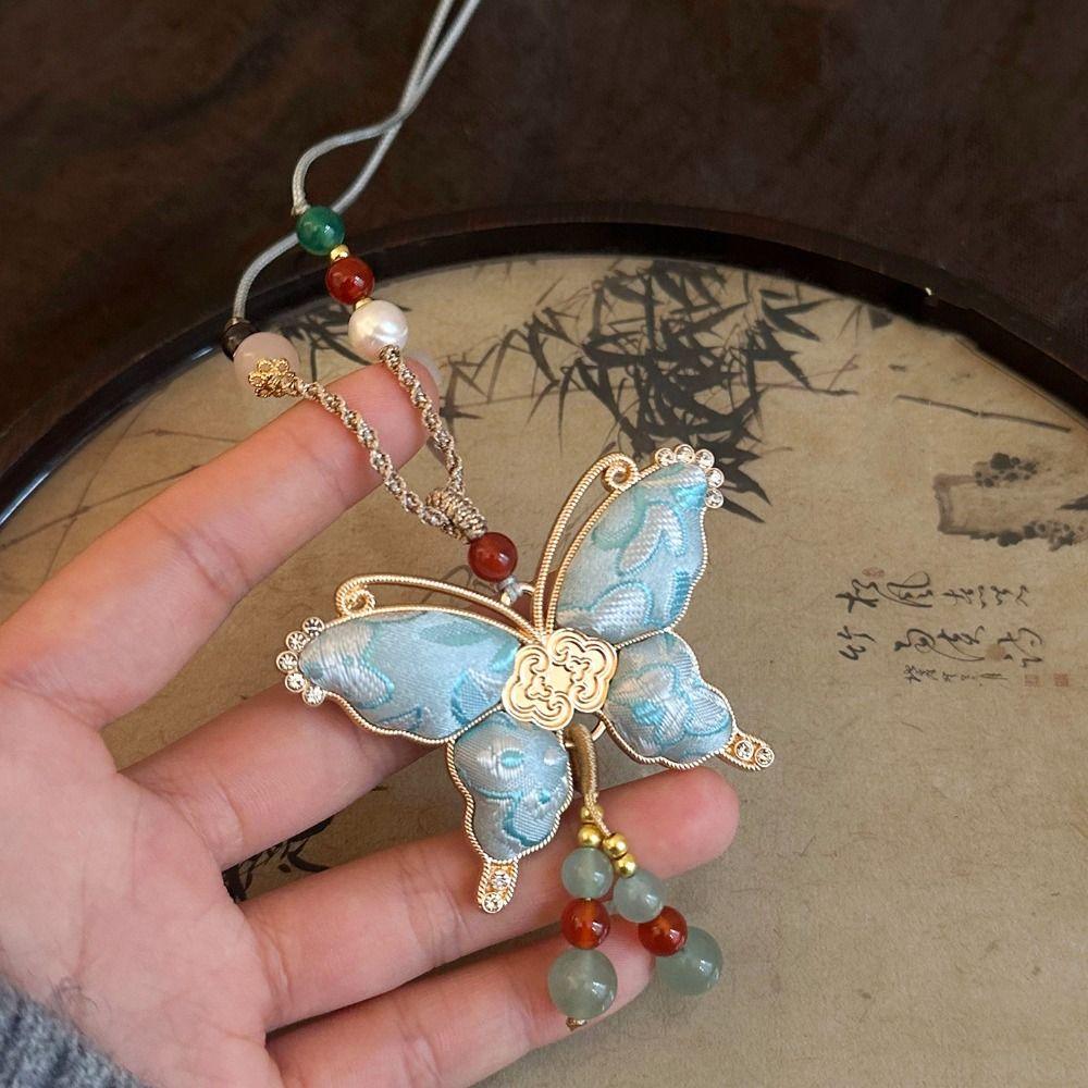 Tassels Chinese Style Necklace Ethnic Style Pearl Long Sweater Chain  Daily