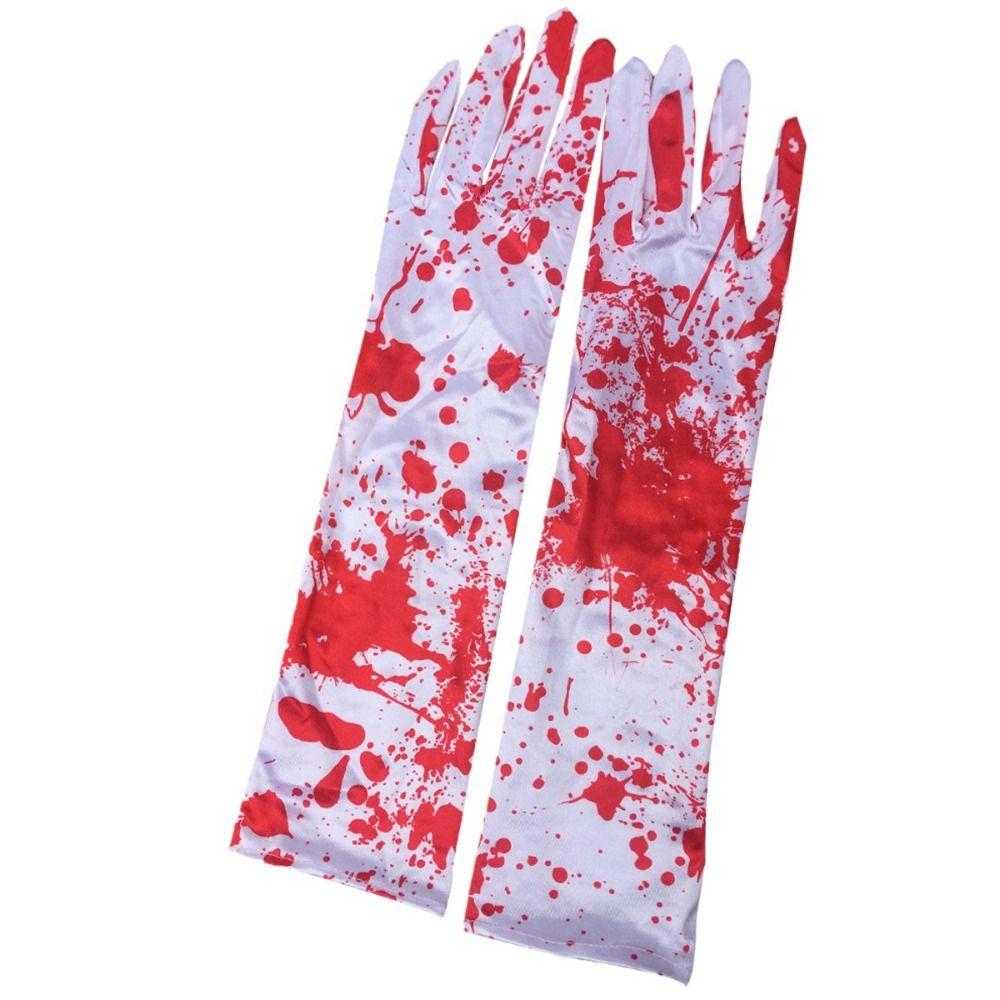 Blood Print Sock Halloween Blood Gloves Skirt Halloween Dress Up Handprint   Men