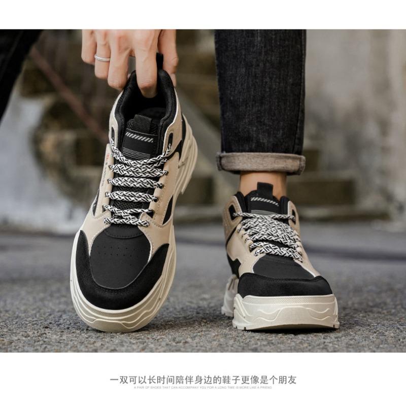 Men's High-top Work Boots, Trendy Thick-sole Martin Boots, Sports Casual Skateboard Shoes, Short Boots, Stylish Shoes.