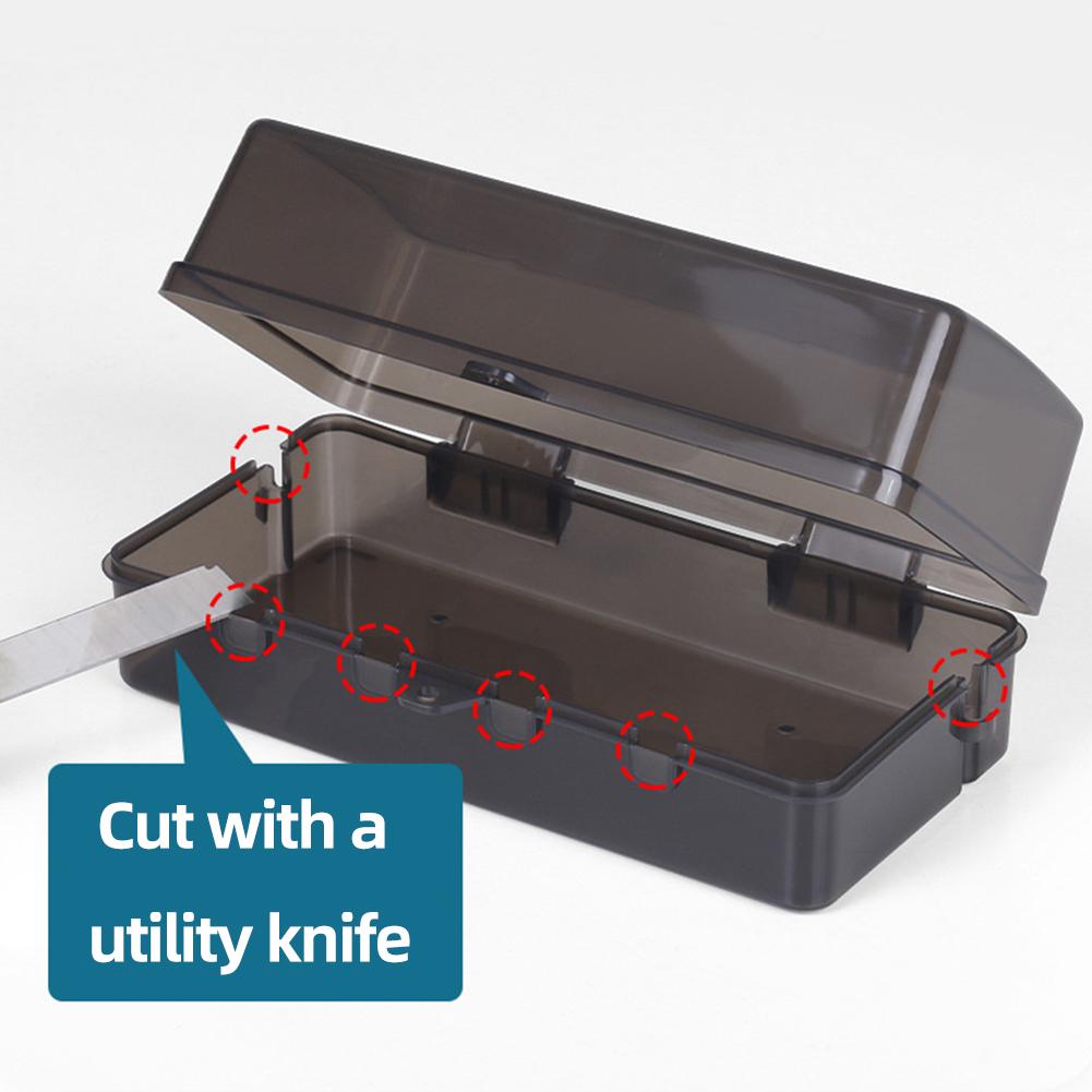 Weatherproof Electrical Box Outdoor Waterproof Enclosure Plastic Box Electronic Cable Management Box With Lock For Protect Plug