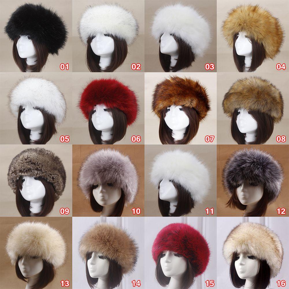 Fashion Winter Earwarmer Thick Fluffy Women Russian Cap Headband Hat Faux Fur