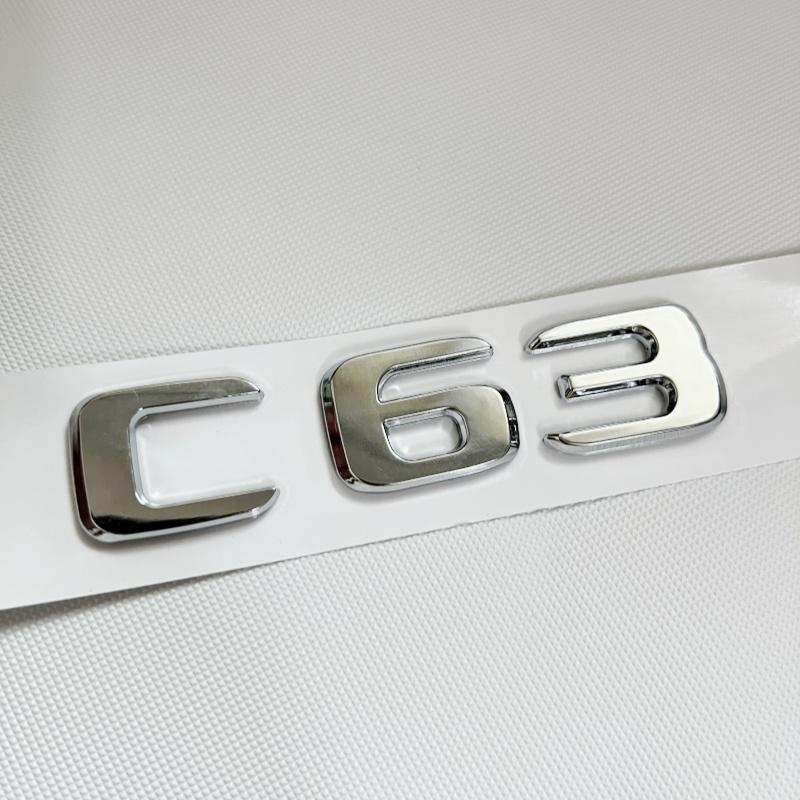 

3D Black C63S Logo Letters V8 BITURBO Badge Car Rear Star Sticker Trunk AMG Emblem For Mercedes Benz AMG W205 C205 Accessories