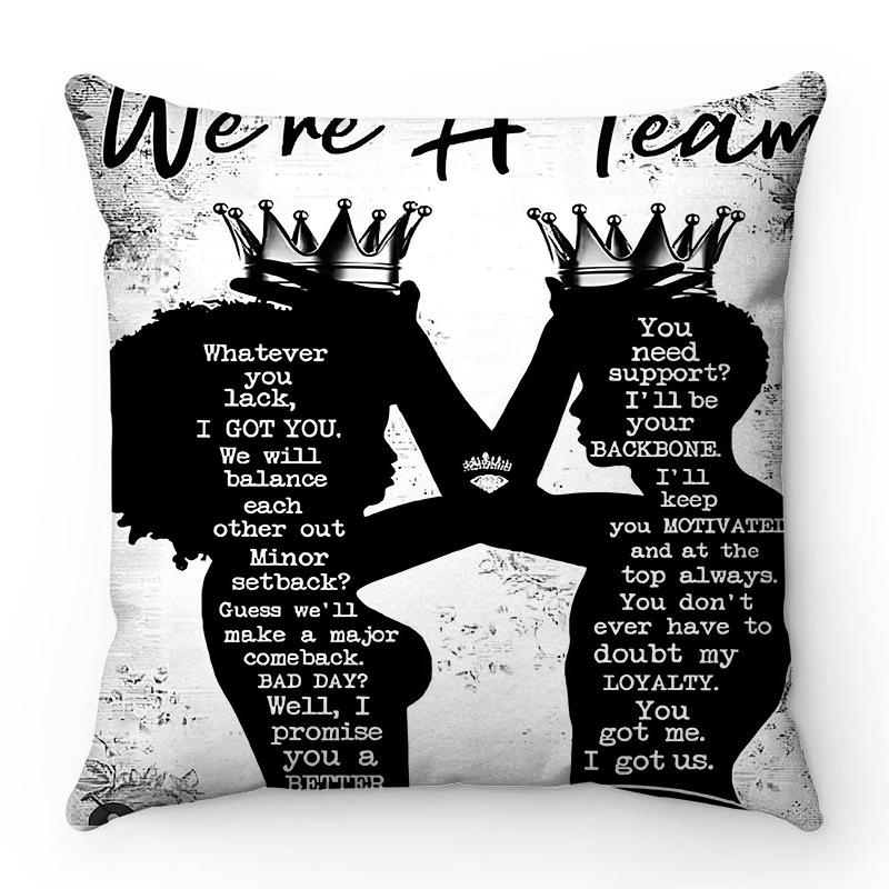 Oil Painting Of An African Woman Digital Printing Short Plush Pillow Covers For Car Sofa Office Cushion Cover Home Goods 60X60Cm