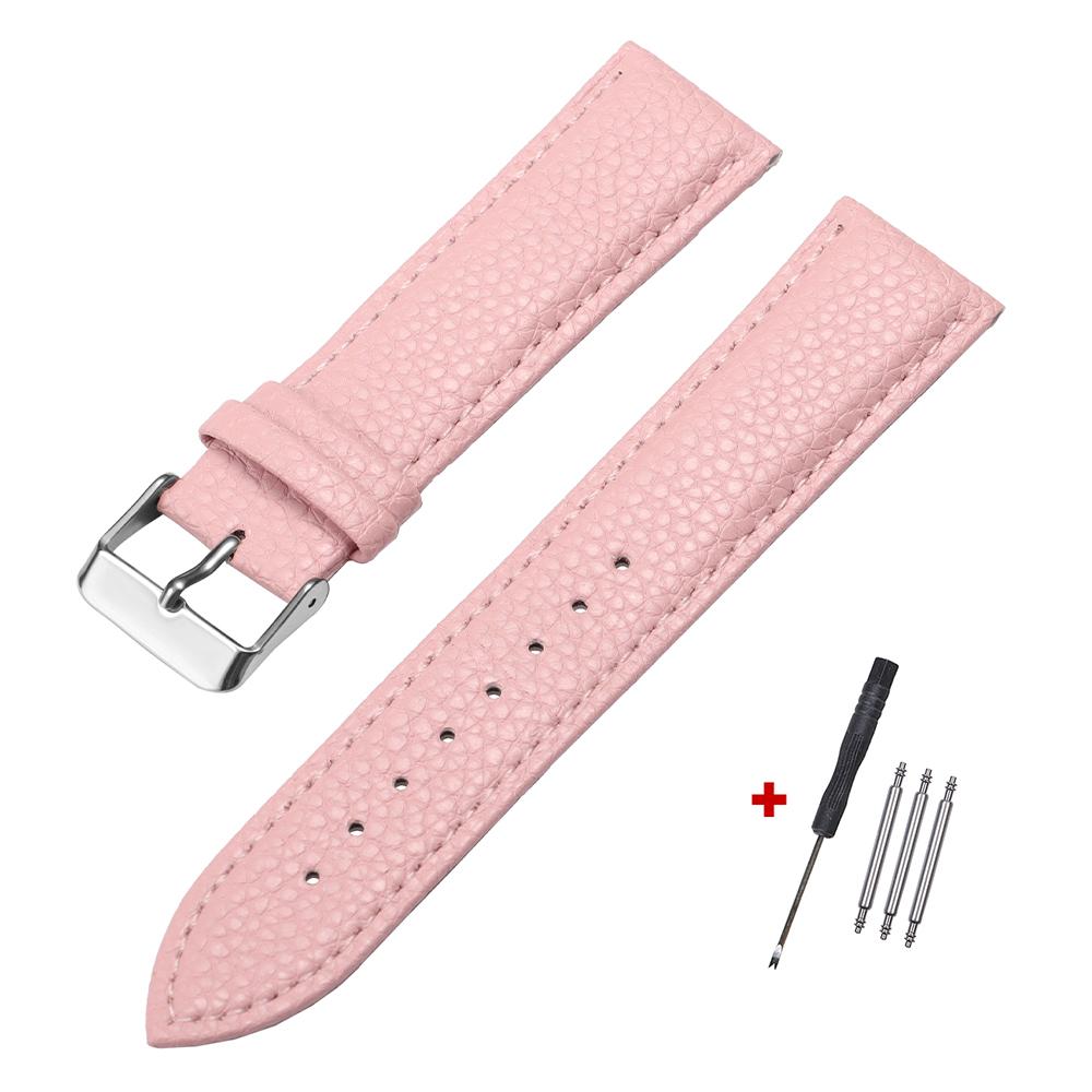 10/12/14/16/18/20/22mm Watch Band Genuine Leather Straps Watchbands Slim Women Men Accessories Pin Buckle Wrist Belt with Tool