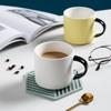 Simple Sesame Point Contrasting Mug High looking Couples Cups  Ceramic Cups Personalized Creative Coffee Cups