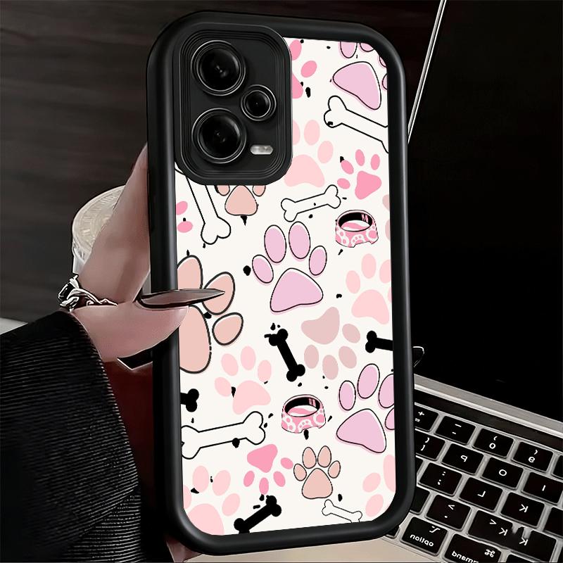 Phone Case for Xiaomi Redmi Note 15 14 13 Pro Plus Dog Footprint Paw Cute Pattern Shell 12S 11 11S 11T 5G 14S Soft Silicone Fund