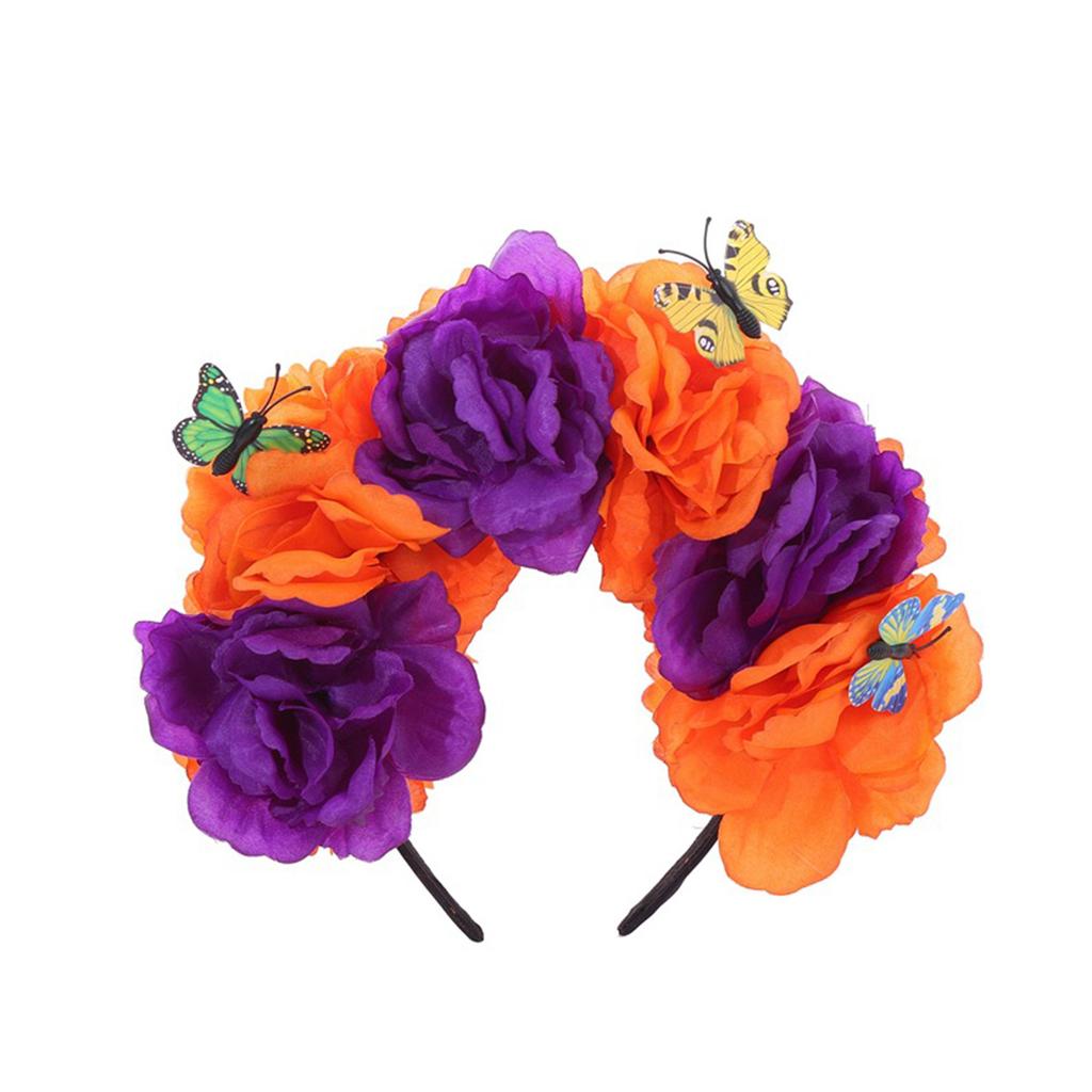 Flower Crown Headband Halloween Costume Accessory Day of the Dead Headpiece