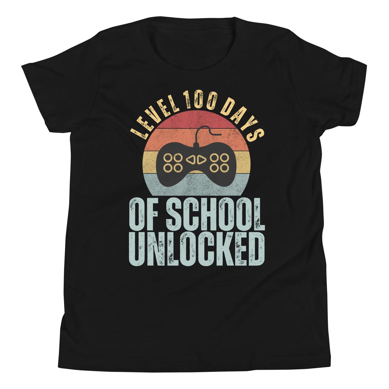 Level 100 Days of School Unlocked 100th Day of School Costume Youth T-Shirt 100