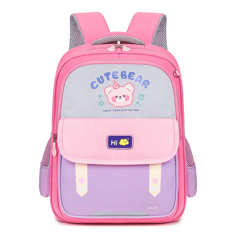 Oxford Cloth Large Capacity Kids' Backpack with Spine Protection - Lightweight and Suitable for Boys and Girls