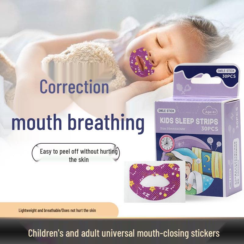 Children's Sleep Mouth Closing Tape - Breath Correction Patch for Preventing Open Mouth Breathing