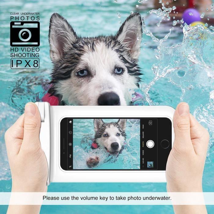 Stars® Waterproof Pouch Case Cover for iPhone X 8 7 6S 6 Plus Samsung S8 S7 S6 Edge Smartphones Universal Up To 6 Inch - White