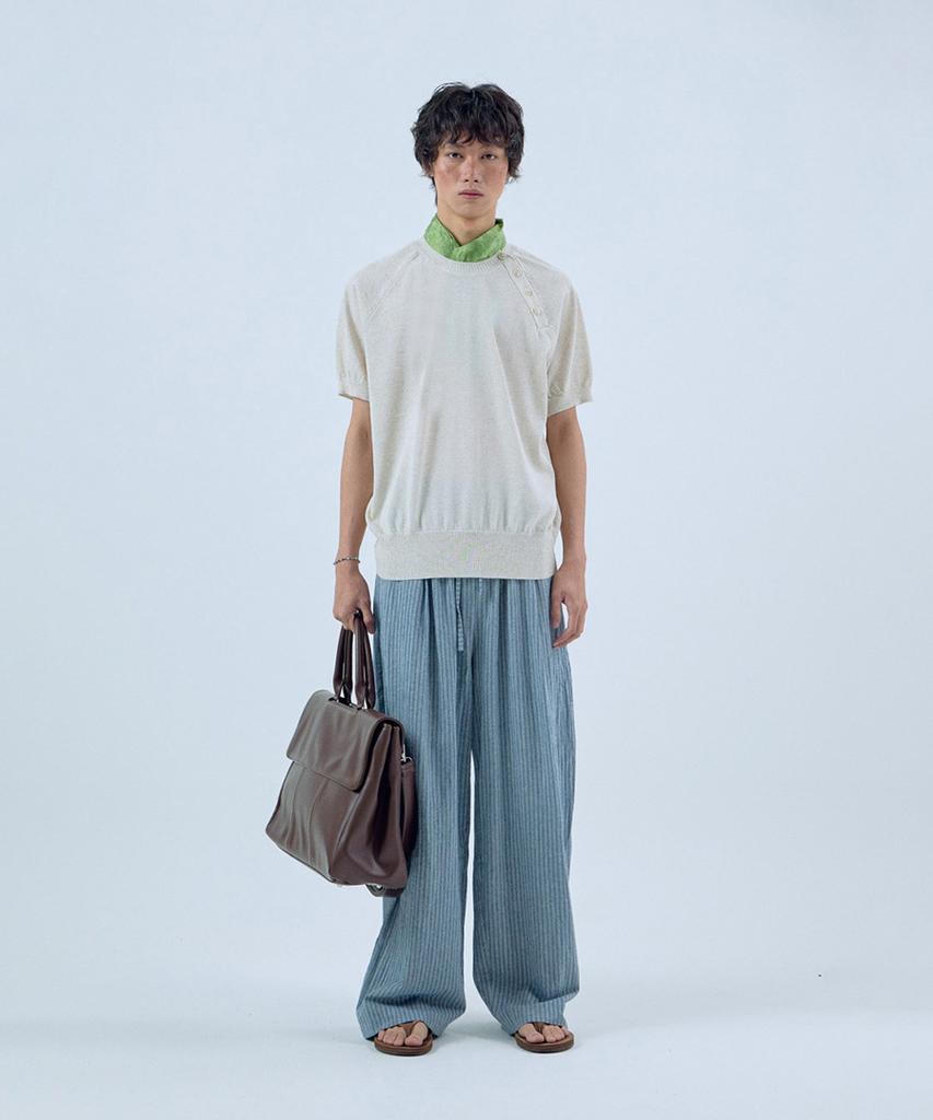 NOISE Cotton Stripe Easy Pants - Blue
