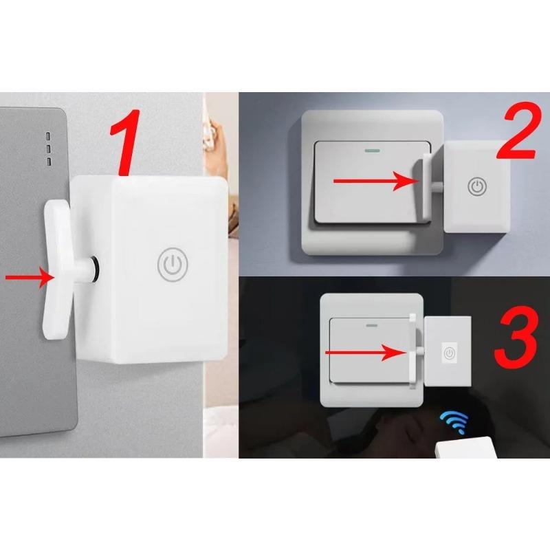 USB Rechargeable Wireless Control Light Switch Off Tool Automatic Button Pusher Intelligent Lazy Remote Control Switch