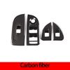 LHD Carbon Fiber For Alfa Romeo Giulia 2017- ABS Chrome Window Lift Switch Button Frame Cover Trim Stickers Car Accessories