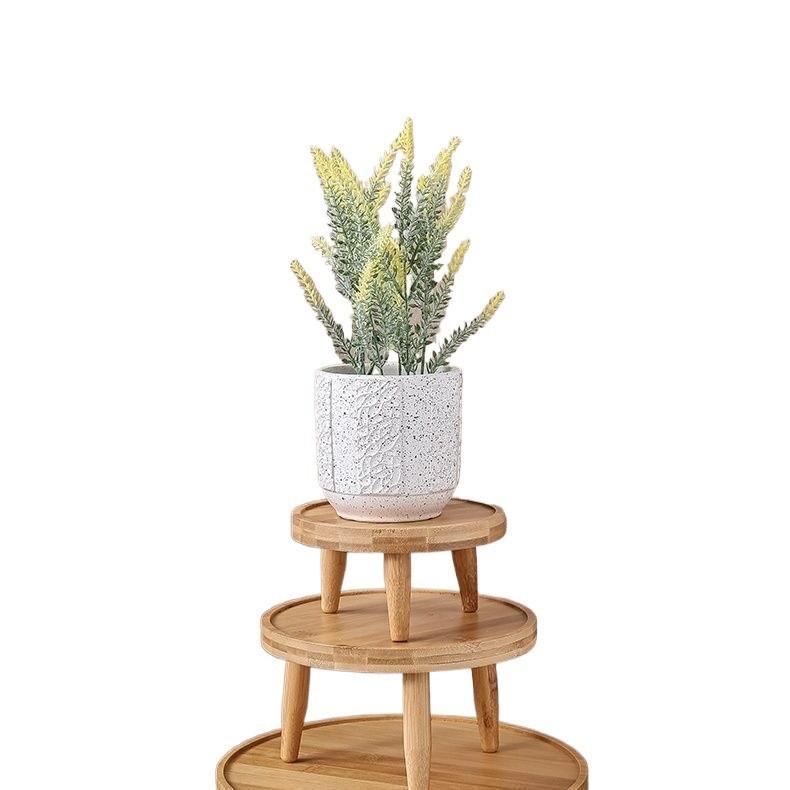 Minimalist Bamboo Plant Stand For Small Plants And Kids Room Decor
