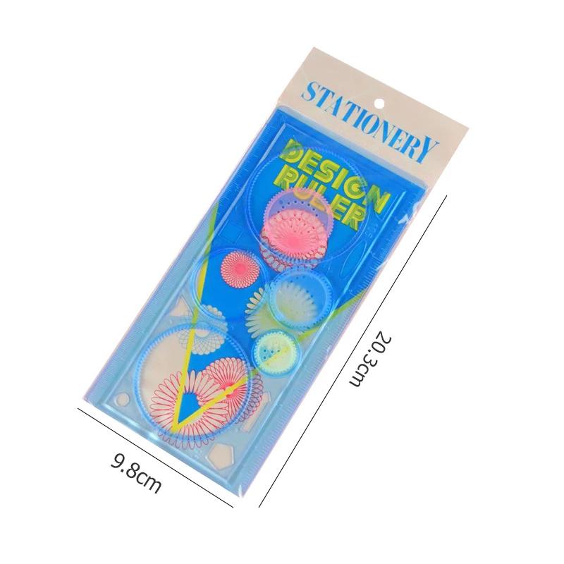 Spirograph Art Drawing Ruler Children DIY Handmade Painting Template Multifunctional Cartoon Color Developmental Toys Gifts TMZ