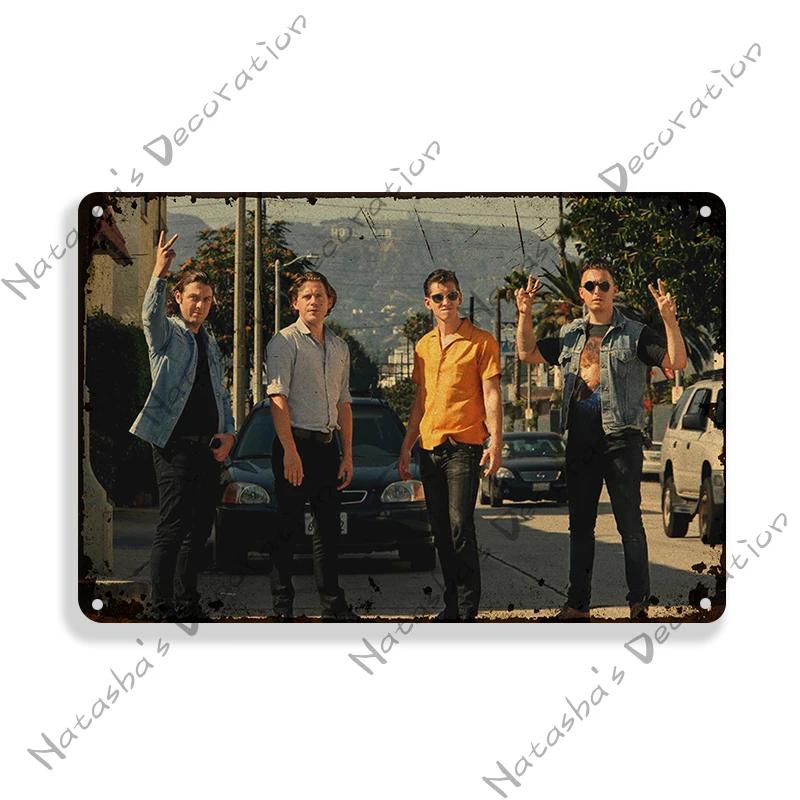 Indie Rock Sign Rock Band Wall Sign Arctic Monkeys Metal Signs Music Metal Sign Rusty Vintage Poster Home Club Pub Bar Decor