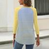 Women's T Shirt Print Button 3/4 Sleeve Daily Weekend Fashion Basic V- Neck Regular Top