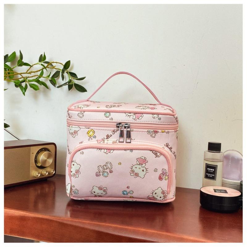 Portable cosmetic bag semi-shaped multi-function large-capacity cosmetic case storage case