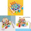 Wooden Childrens Magnetic Fish Catching Toy For Early Education And Focus Development