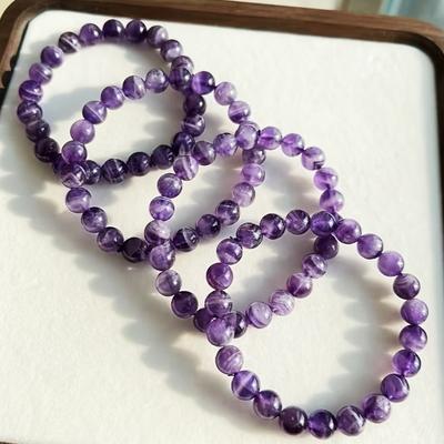 Naturalny Ametyst Koraliki Bransoletka Oczyszczająca Ciało Prawdziwy Ametyst Naturalny Kryształ Bransoletka dla Kobiet Pulsera i Certyfikat