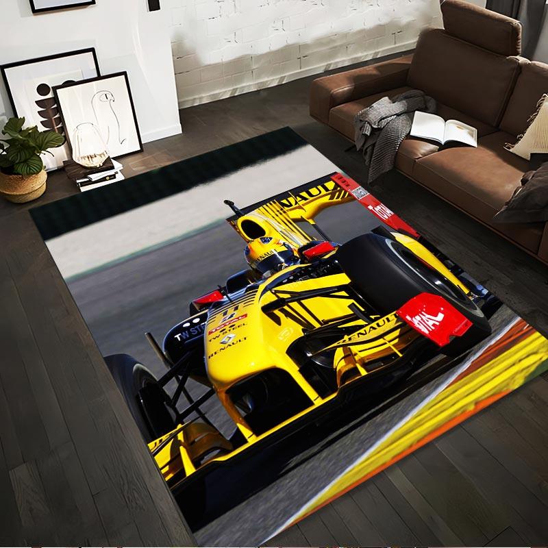 

Yellow Formula One Racing Car Design with Renault and Total Logos on a Track Carpet Suitable for use as an anti-slip1 for1room and bedroom sofas 40x60cm( 15x23in )