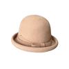 High Quality Daughter Gold Wind Curling Top Hat Women'S French Mesh Bow Basin Hat Wool Retro Warm Bucket Hat