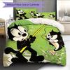 Felix the Cat  Pattern Bedding Quilt Set  Home Decoration  Gift (1 * duvet cover + 2 * pillowcase  without core)