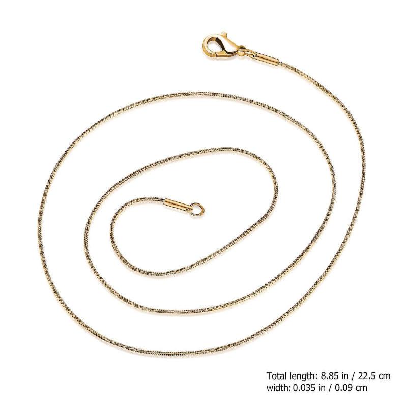 Assorted Color Stainless Steel Chain Necklace for Jewelry Making 12Pcs