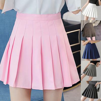 Women's Fashion High Waist Pleated  Skirt Slim Waist Casual Tennis Skirt