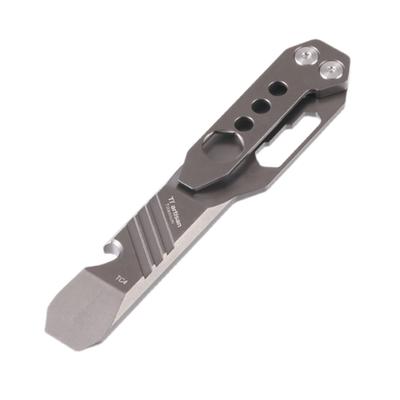 Ti Artisan Bottle Opener EDC Titanium Alloy Crowbar EDC Portable Travel Outdoor Camping Multifunctional Tool (Black)
