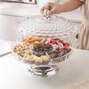 Acrylic Dried Fruit Box with Cover 6 Grids Snack Tray Candy Box Nut Plate Food Storage Boxes Storage Bin Snack Boxes Snack Plate
