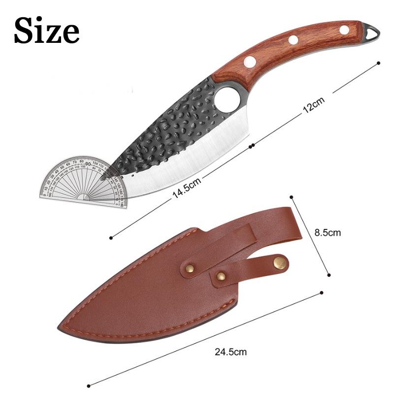 Hand-forged High Carbon Steel Chef's Knife Boning Knife Fillet Knife Meat Cleaver Ring Butcher Knife