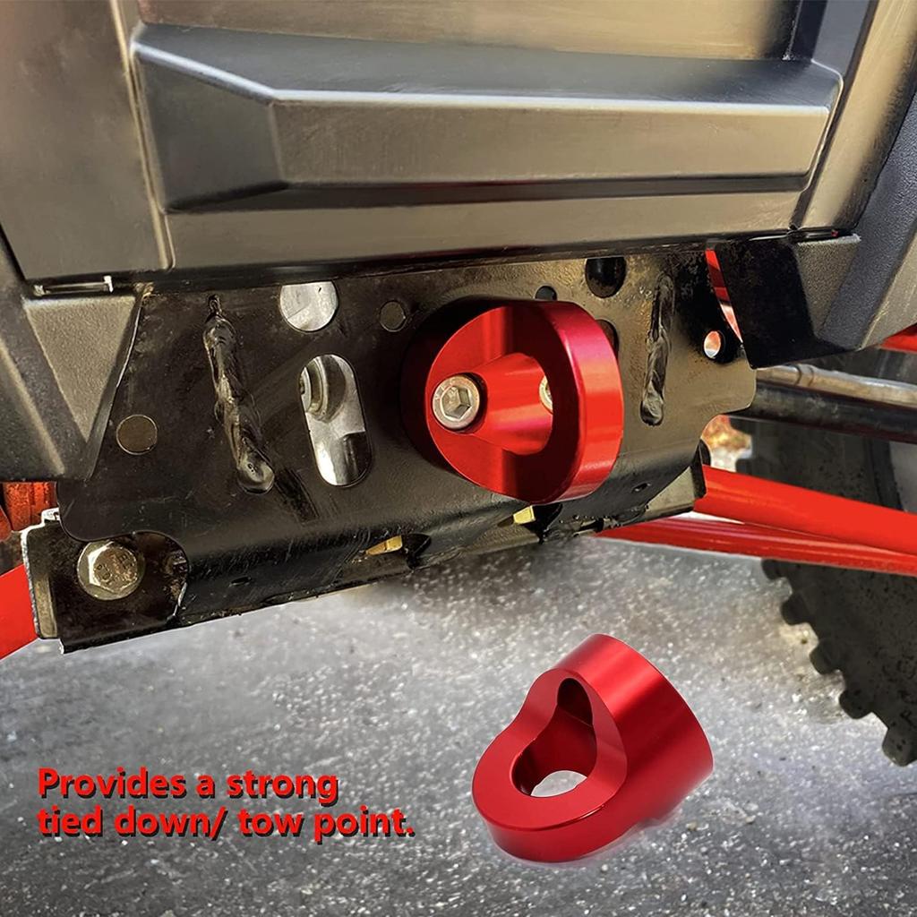KIMISS Tow Hook Anchor, CNC Billet Tie Down Anchors Replacement for Polaris General RS1 RZR XP 1000 / Turbo/RZR XP 4 1000 / RZR XP 4 Turbo